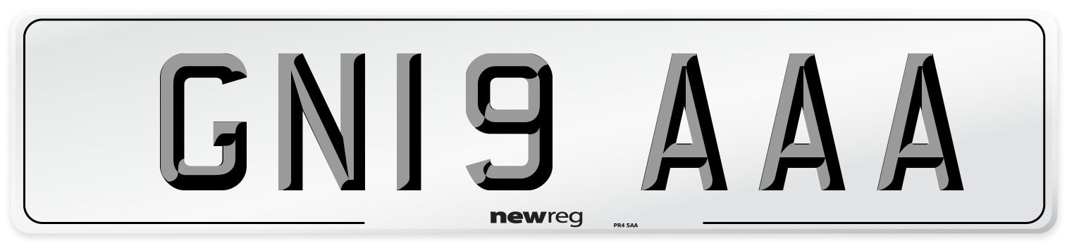 GN19 AAA Number Plate from New Reg